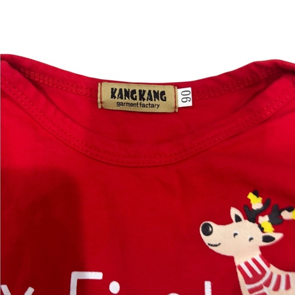 My First Christmas Size 90/24 months Christmas outfit baby reindeer holiday - Picture 2 of 3